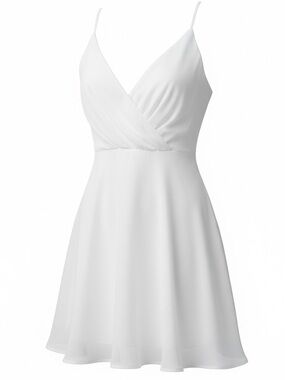 Express White Spaghetti-Strap Mini Cocktail Dress